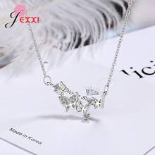 Exquisite 925 Sterling Silver Necklaces for Women Wedding Engagement Cubic Zircon Butterflies Clavicular Cosume Jewelry 2024 - buy cheap