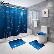 Tree Printing Bathroom Carpet Home Decor Bath Mat and Shower Curtain Set Absorbent Toilet Seat Cover Mat Anti-slip Floor Rug Set 2024 - buy cheap