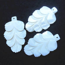Colgantes de concha blanca natural, 3 uds., forma de piña, más vendidos, accesorios de abalorios, tamaño 43x27mm, Perla madre 2024 - compra barato