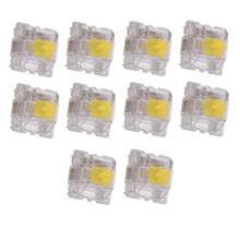 Gateron-teclado mecânico smd, 10 fábricas, interruptores amarelos, capa transparente, para gk61, gk64, gh60 2024 - compre barato