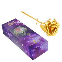 24k Yellow Gold Foil Collectible Rose Flower Unique Gift for Girlfriend Mom Wife Artificial Flo 2024 - buy cheap