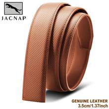 JACNAIP Belt Men's Leather Without Head Automatic Buckle Belt Cowhide Youth Headless Belt Body Solid Color Belt ремень мужск 2024 - buy cheap