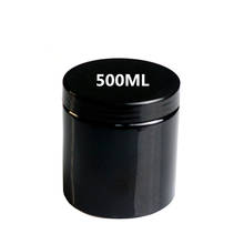 20pcs 500ml empty black round plastic display pot cosmetic cream jar balm container 500g sample container packaging 2024 - buy cheap