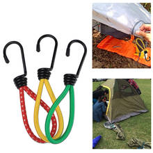 Fivela de corda elástica de látex, 6 peças, fixação de cobertura de barraca, gancho de suspensão, acessórios portáteis de acampamento 2024 - compre barato