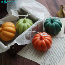 Minimolde de silicona con forma de calabaza para decoración de Casa de Halloween, artesanías de yeso aromático, para jabón y velas pequeñas 2024 - compra barato