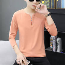 T Shirt Men Autumn Round Neck Long Sleeve T-shirt Solid Color Men's Round Neck T-shirt Tshirt T Shirts 2024 - buy cheap