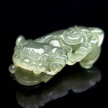 Pingente jade verde hetian, pingente natural de jade, colar de pingente jade para mulheres e homens joias de jade 2024 - compre barato