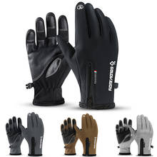 Водонепроницаемые зимние теплые перчатки для мужчин, лыжные перчатки для сноуборда, лыжные перчатки для велоспорта, езды на мотоцикле, зимние перчатки с сенсорным экраном 2024 - купить недорого