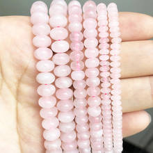 Natural Stone Pink Quartz Round Rondelle Loose Round Beads For Jewelry DIY Making Bracelet Charms Accessories 15'' 4 6 8mm 2024 - buy cheap