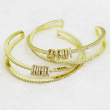 Anillos de pulsera Punk para mujer, brazalete de color dorado, joyería de Metal, joyería, 51442, 3 uds. 2024 - compra barato