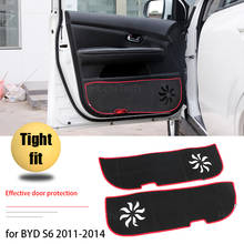 Accesorios de alfombra de protección, alfombrilla protectora para puerta interior, pegatina antipatadas para BYD S6 2011-2014 X5M 2024 - compra barato