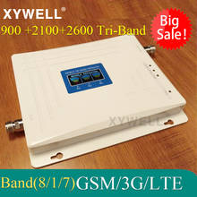 Big Sale!! 900/2100/2600 Mhz Tri-band Mobile Signal Booster 4G Cellular Amplifier 900 2100 2600 UMTS LTE GSM Repeater2g 3g 4g 2024 - buy cheap