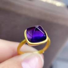 New Arrival 100% Natural and real amethyst ring 925 sterling silver Fashion Woman Ring 13*18mm 2024 - buy cheap