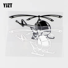 Yjzt 15.4x7.5cm pequeno helicóptero carro adesivos decoração decalques de vinil avião preto/prata 10a-0122 2024 - compre barato