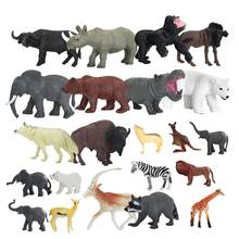 24Pcs/Set Kids Childrens Assorted Plastic Toy Wild Animals Jungle Zoo Figure Educational Simulated Animal World Model 2024 - buy cheap