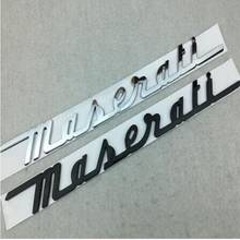 New Matte gloss Black silver For Maserati Trunk Nameplate Logo Emblem Badges Ghibli OEM 2024 - buy cheap