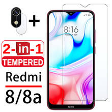 Защитное стекло 2 в 1, для Xiaomi redmi 8a 8 a, чехол с защитой объектива камеры, a8 redmi8 redmi8a, закаленное стекло, бронированный 2024 - купить недорого