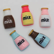 Каваи Смола моделирование молочной бутылки миниатюрное искусство плоская спина кабошон DIY ремесло украшения 2024 - купить недорого