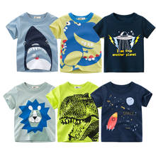 Children Boys T-Shirts Summer Baby Girls Tops Clothes 2-8Y Kids Boy Short Sleeve T Shirt Outfit Toddler Cotton Cartoon Tees 2024 - buy cheap