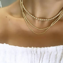 Женское Ожерелье в виде змеи, модная цепочка с бусинами, Массивное колье, ювелирные изделия 2024 - купить недорого