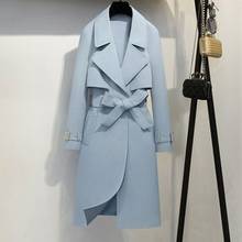 2021 Spring Long Trench Coat Women Slim Trench Coat Female Outwear Fashion Windbreaker With Belt 2024 - buy cheap