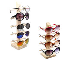 Soporte de exhibición de gafas de sol para hombres y mujeres, estante de exhibición de madera para anteojos de sol, organizador de mesa, escaparate de tienda 2024 - compra barato