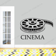 Decalque da parede do cinema personalizado filme cartaz de cinema em casa sinal citação adesivo de vinil impressão mural vídeo decoração da parede rb167 2024 - compre barato