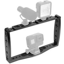 BGNing DSLR видео установка клетка ручной смартфон Vlog стабилизатор камера клетка для Gopro 7 6 для XiaoYI EKEN Спортивная камера 2024 - купить недорого