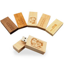 (over 10 PCS free LOGO)  Wooden USB + box USB Flash Drive maple wood pendrive 64GB 8GB 16GB 32GB Pen Drive Memory Stick 2024 - buy cheap