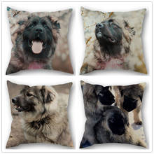 Custom Caucasian Shepherd Dog Cotton Linen Square Zippered Pillow Cover For Office Family Customize Your Picture 45*45cm 2024 - buy cheap