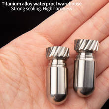 Titanium alloy waterproof warehouse keychain emergency small medicine bottle outdoor EDC portable bottle seal 2024 - buy cheap