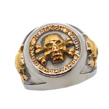 Классическое кольцо унисекс из нержавеющей стали 316L в виде пиратского черепа 2024 - купить недорого