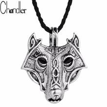 Chandler Norse Wolf Vikings Amulet Pendant Necklace Men Animal Head Nordic Jewelry Viking Film Collars 2024 - buy cheap