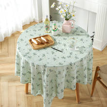 Nordic Ins Style Small Floral Tablecloth 3d White Green Flower Embroidery Table Cloth Rectangular Round Dining Table Cover ZC134 2024 - buy cheap