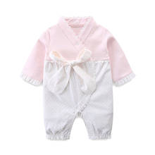 Spring Baby Clothing Cotton Janpan Style Infant Girls Clothes Newborn Romper with Big Bow 0-18M 2024 - buy cheap