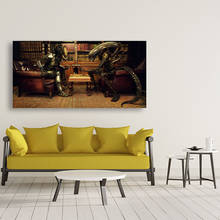 Alien Vs depredador película internacional ajedrez póster lienzo pintura hogar Decoración pared arte imagen para sala de estar sin marco HD imprimir 2024 - compra barato