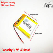 3.7V 400mAh 303442 Lithium Polymer Li-Po li ion Rechargeable Battery cells For Mp3 MP4 MP5 GPS mobile bluetooth 2024 - buy cheap
