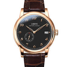 LOBINNI Luxury Watch Men Top Brand Automatic Watches Mechanical 50m Waterproof Sapphire Leather Fashion wristwatch Reloje Hombre 2024 - buy cheap
