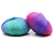 Hilo de lana de arcoíris para tejer, tejido grueso a mano, colorido, 100% 2024 - compra barato