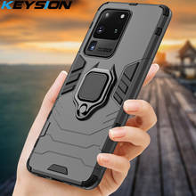 Keysion caso armadura à prova de choque para samsung galaxy s20 s20 plus s20 ultra anel suporte do telefone suporte volta capa para samsung s20 + s20 2024 - compre barato