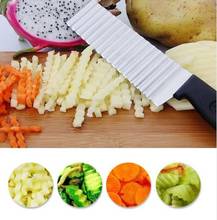 Potato French Fry Cutter Stainless Steel Serrated Blade Easy Slicing Banana Fruits Potato Wave Knife Chopper Kitchen Accessories 2024 - buy cheap