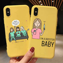 Nurse Medical Medicine Health Heart Soft Phone Case For iPhone 11Pro 12pro MAX 6S 7 8 Plus 12mini SE X XS Max Candy yellow Cover 2024 - buy cheap