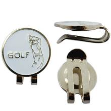 Grampo magnético do marcador da bola de golfe do teste padrão resistente do golfista no presente acessório do golfe da viseira do tampão de golfe 2024 - compre barato