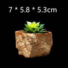 Simple Stone Pattern Concrete Flowerpot Silicone Mold Original Rock Flower Pot Making Mould 3d Gardening Landscape Plants Molds 2024 - buy cheap