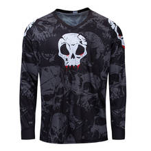 Men's skull cycling jersey DH MTB motocross mountain bike clothing offroad 2022 downhill t shirt Male sport bicycle clothes mx 2024 - buy cheap
