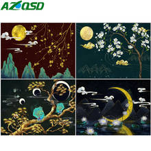 AZQSD Diamond Painting Full Square New Arrival Moon Tree Handmade Gift Diamond Embroidery Landscape Mosaic Decor For Home 2024 - buy cheap