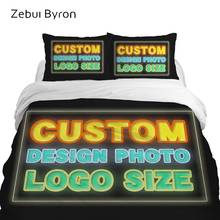 3D Bedding sets Custom design/photo/Logo,bed Set King/Queen/Custom Size,duvet cover set,Blanket/Quilt Cover Set,Drop Ship 2024 - buy cheap