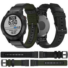 Correas de Metal de 22MM para reloj inteligente Garmin Fenix 6/6Pro/5 Plus/Approach S60/Quatix 5, Correa de nailon y cuero 2024 - compra barato