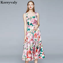 Summer Romantic Sicily Strapless Printed Floral Sexy Dress Vestidos Verano 2022 Flower Buckle Holiday Beach Party Dress K301 2024 - buy cheap