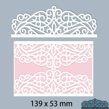 Metal Cutting Dies Hollow Flower Laser Card Decor New Scrapbook Decoration Template Embossing DIY Paper Card Craft139*53 mm 2024 - buy cheap